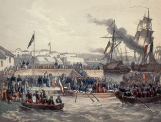 Truppe inglesi e francesi sbarcano su ordine del Maresciallo St Arnaud, 1854